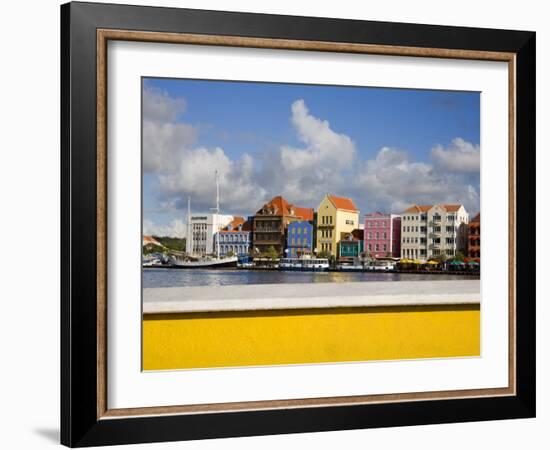 Stores on Handelskade, Punda District, Willemstad, Curacao, Netherlands Antilles, West Indies-Richard Cummins-Framed Photographic Print