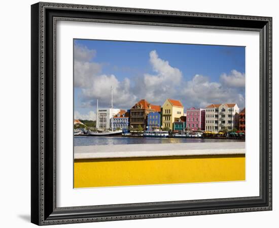 Stores on Handelskade, Punda District, Willemstad, Curacao, Netherlands Antilles, West Indies-Richard Cummins-Framed Photographic Print
