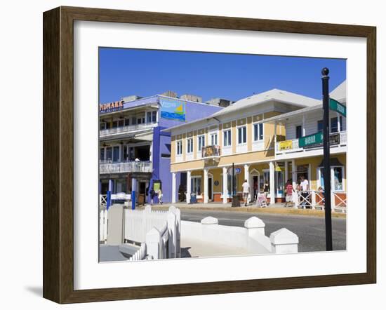 Stores on Harbour Drive, George Town, Grand Cayman, Cayman Islands, Greater Antilles, West Indies-Richard Cummins-Framed Photographic Print