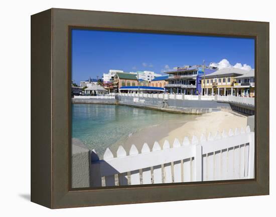 Stores on Harbour Drive, George Town, Grand Cayman, Cayman Islands, Greater Antilles, West Indies-Richard Cummins-Framed Premier Image Canvas