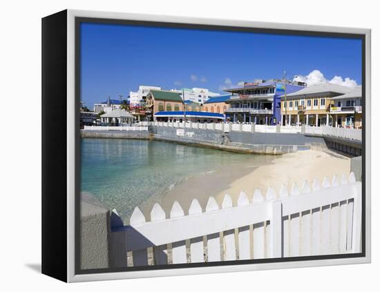 Stores on Harbour Drive, George Town, Grand Cayman, Cayman Islands, Greater Antilles, West Indies-Richard Cummins-Framed Premier Image Canvas