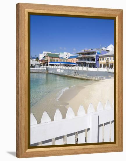 Stores on Harbour Drive, George Town, Grand Cayman, Cayman Islands, Greater Antilles, West Indies-Richard Cummins-Framed Premier Image Canvas