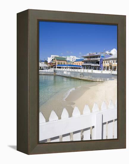 Stores on Harbour Drive, George Town, Grand Cayman, Cayman Islands, Greater Antilles, West Indies-Richard Cummins-Framed Premier Image Canvas