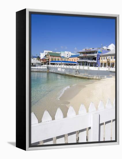 Stores on Harbour Drive, George Town, Grand Cayman, Cayman Islands, Greater Antilles, West Indies-Richard Cummins-Framed Premier Image Canvas