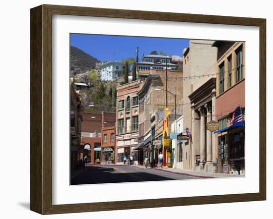 Stores on Main Street, Bisbee Historic District, Cochise County, Arizona-Richard Cummins-Framed Photographic Print