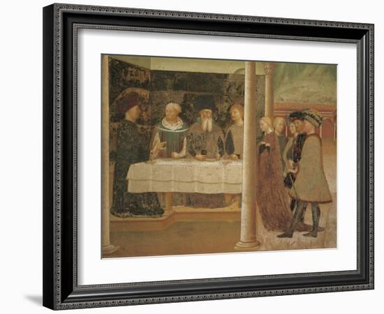 Stories of Baptist: Herod's Banquet, Detail of Fresco-Masolino Da Panicale-Framed Giclee Print