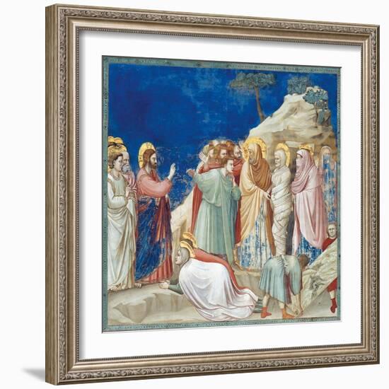Stories of Christ the Raising of Lazarus-Giotto di Bondone-Framed Giclee Print