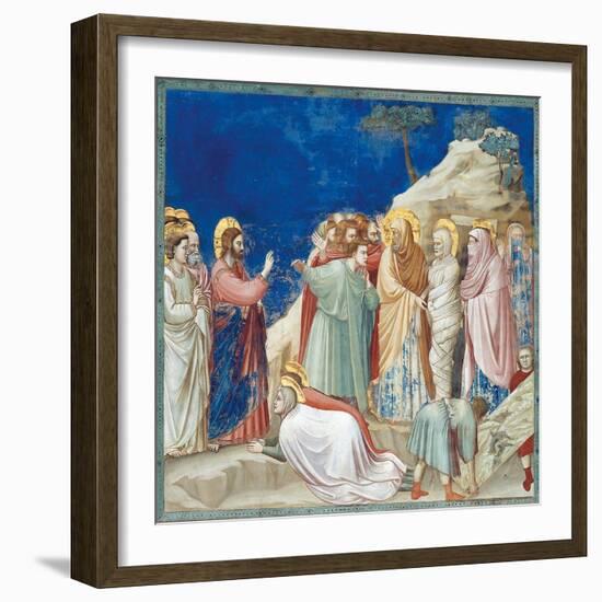 Stories of Christ the Raising of Lazarus-Giotto di Bondone-Framed Giclee Print