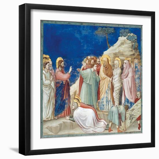 Stories of Christ the Raising of Lazarus-Giotto di Bondone-Framed Giclee Print