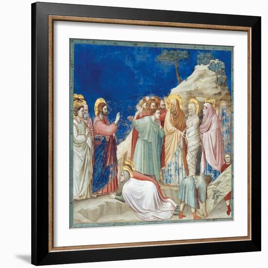 Stories of Christ the Raising of Lazarus-Giotto di Bondone-Framed Giclee Print