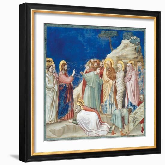 Stories of Christ the Raising of Lazarus-Giotto di Bondone-Framed Giclee Print