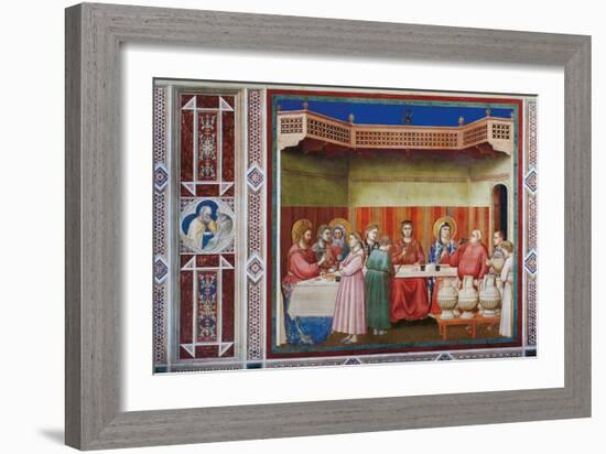 Stories of Christ the Wedding at Cana Or the Marriage Feast at Cana-Giotto di Bondone-Framed Giclee Print