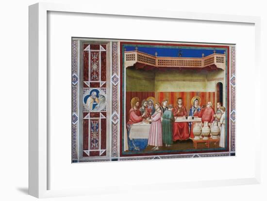 Stories of Christ the Wedding at Cana Or the Marriage Feast at Cana-Giotto di Bondone-Framed Giclee Print