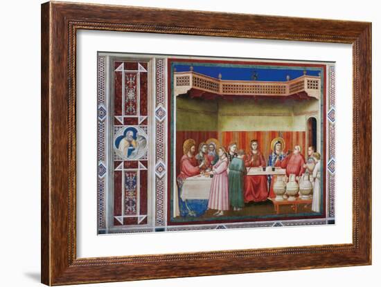 Stories of Christ the Wedding at Cana Or the Marriage Feast at Cana-Giotto di Bondone-Framed Giclee Print