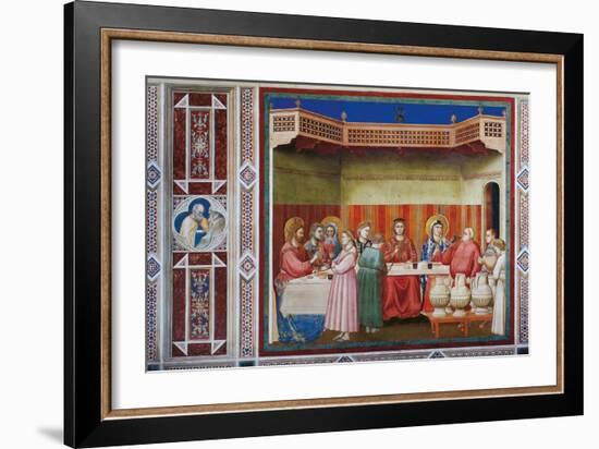 Stories of Christ the Wedding at Cana Or the Marriage Feast at Cana-Giotto di Bondone-Framed Giclee Print