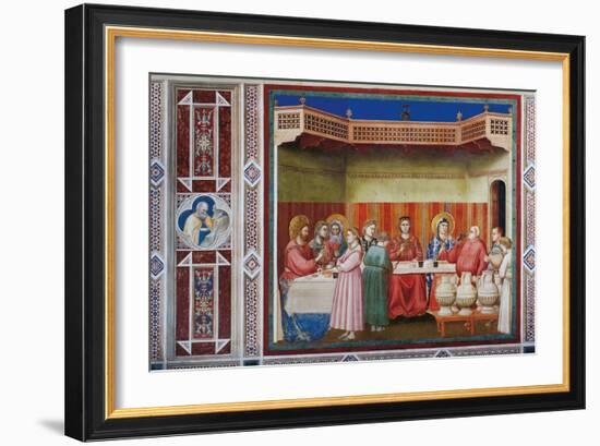 Stories of Christ the Wedding at Cana Or the Marriage Feast at Cana-Giotto di Bondone-Framed Giclee Print