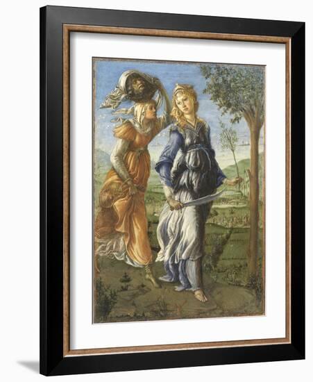 Stories of Judith the Return of Judith From the Field of Holofernes (Return of Judith To Betulia)-Sandro Botticelli-Framed Giclee Print