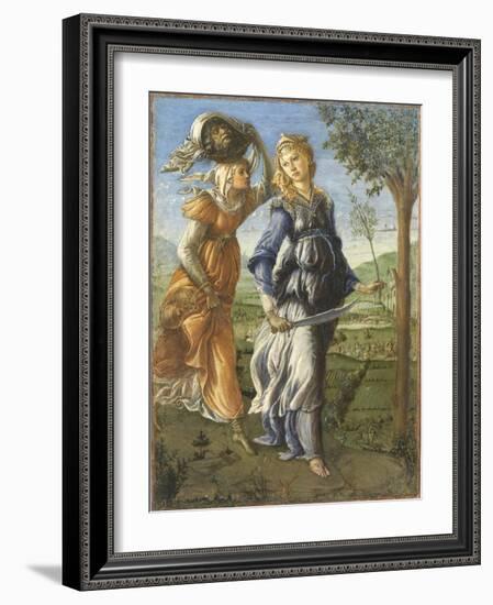 Stories of Judith the Return of Judith From the Field of Holofernes (Return of Judith To Betulia)-Sandro Botticelli-Framed Giclee Print