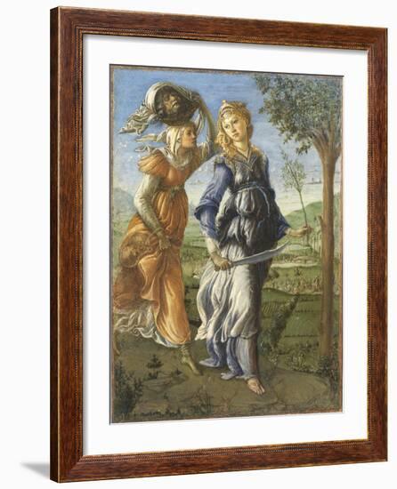 Stories of Judith the Return of Judith From the Field of Holofernes (Return of Judith To Betulia)-Sandro Botticelli-Framed Giclee Print