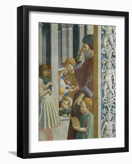 Stories of St. Augustine: Teacher and Pupils, 1465-Benozzo Gozzoli-Framed Giclee Print