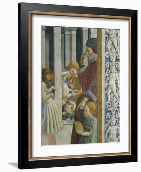 Stories of St. Augustine: Teacher and Pupils, 1465-Benozzo Gozzoli-Framed Giclee Print