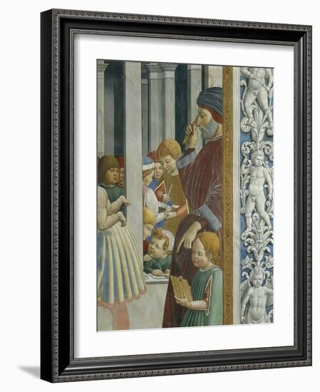 Stories of St. Augustine: Teacher and Pupils, 1465-Benozzo Gozzoli-Framed Giclee Print