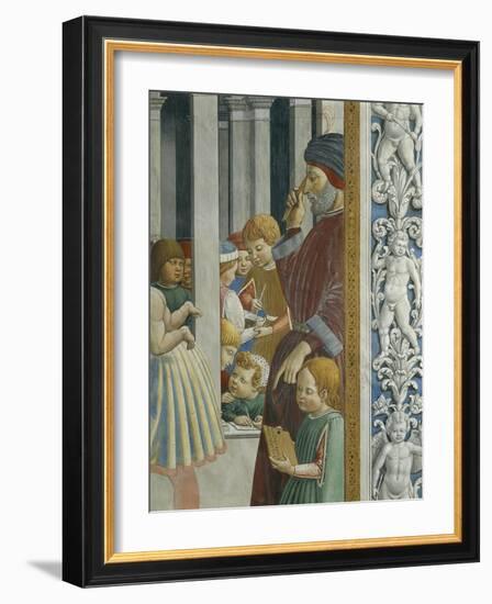 Stories of St. Augustine: Teacher and Pupils, 1465-Benozzo Gozzoli-Framed Giclee Print