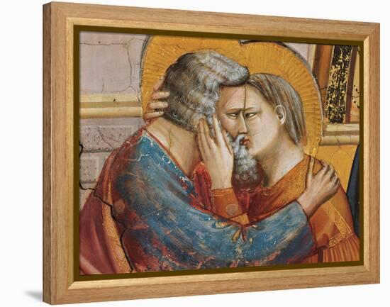 Stories of St Joachim and St Anne the Meeting at the Golden Gate-Giotto di Bondone-Framed Premier Image Canvas