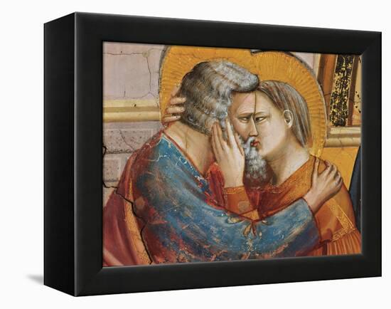 Stories of St Joachim and St Anne the Meeting at the Golden Gate-Giotto di Bondone-Framed Premier Image Canvas