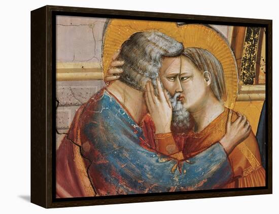 Stories of St Joachim and St Anne the Meeting at the Golden Gate-Giotto di Bondone-Framed Premier Image Canvas