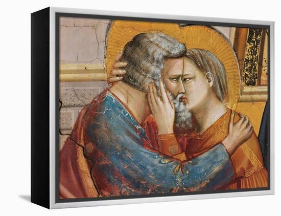 Stories of St Joachim and St Anne the Meeting at the Golden Gate-Giotto di Bondone-Framed Premier Image Canvas