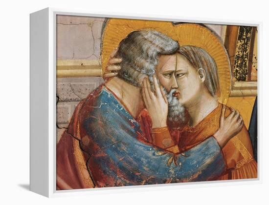 Stories of St Joachim and St Anne the Meeting at the Golden Gate-Giotto di Bondone-Framed Premier Image Canvas