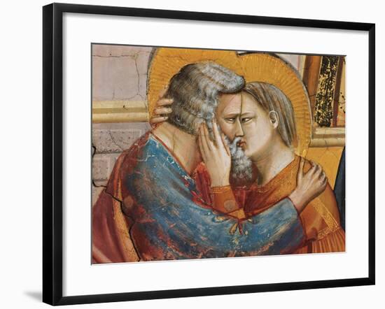 Stories of St Joachim and St Anne the Meeting at the Golden Gate-Giotto di Bondone-Framed Giclee Print