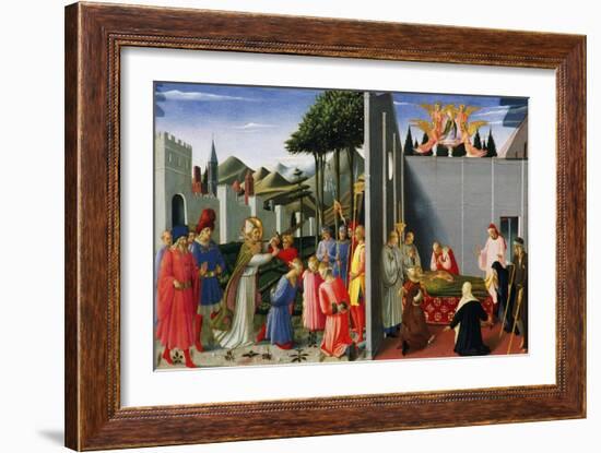 Stories of St Nicholas-Fra Angelico-Framed Giclee Print