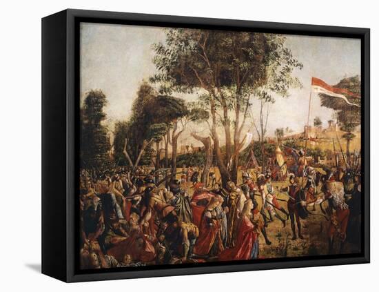 Stories of St. Ursula, Martyrdom of Pilgrims and Funeral of St. Ursula, 1493-Vittore Carpaccio-Framed Premier Image Canvas