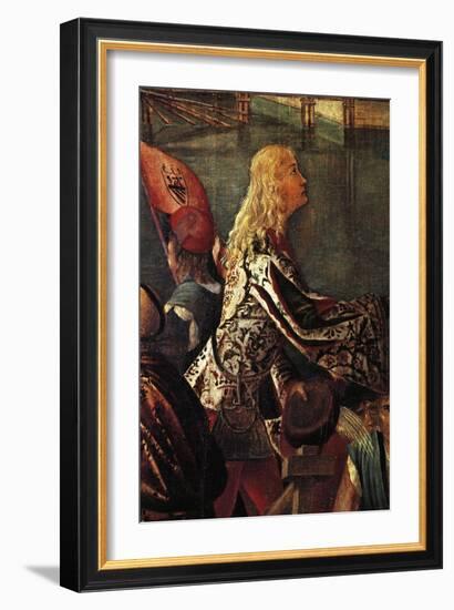 Stories of St Ursula, Meeting of Etherius and Ursula and Departure of Pilgrims-Vittore Carpaccio-Framed Giclee Print