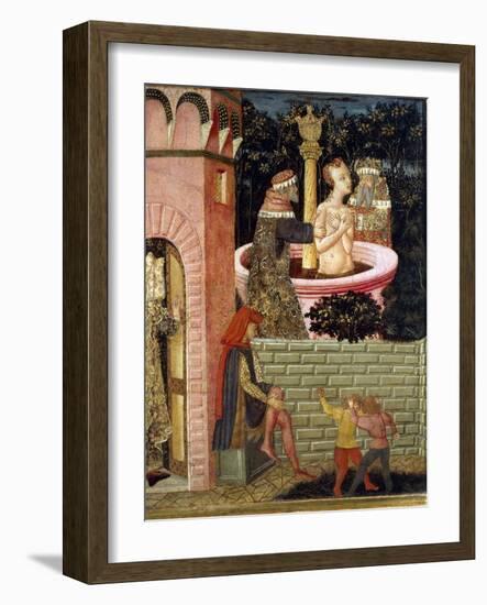 Stories of Susanne, Circa 1450, Front Panel of Painted Chest-Giovanni Di Ser Giovanni-Framed Giclee Print