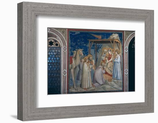 Stories of the Christ the Adoration of the Magi-Giotto di Bondone-Framed Photographic Print