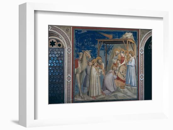 Stories of the Christ the Adoration of the Magi-Giotto di Bondone-Framed Photographic Print