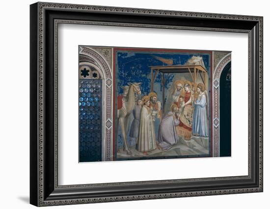 Stories of the Christ the Adoration of the Magi-Giotto di Bondone-Framed Photographic Print