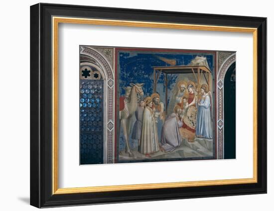 Stories of the Christ the Adoration of the Magi-Giotto di Bondone-Framed Photographic Print