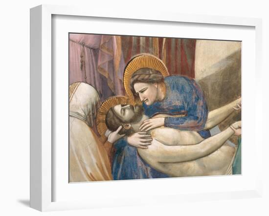 Stories of the Passion the Mourning Over the Dead Christ-Giotto di Bondone-Framed Giclee Print