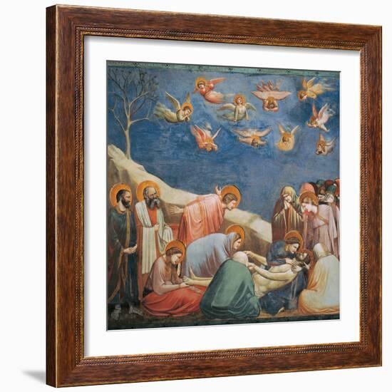 Stories of the Passion the Mourning Over the Dead Christ-Giotto di Bondone-Framed Giclee Print