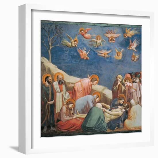 Stories of the Passion the Mourning Over the Dead Christ-Giotto di Bondone-Framed Giclee Print