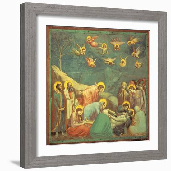 Stories of the Passion the Mourning Over the Dead Christ-Giotto di Bondone-Framed Giclee Print