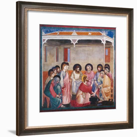 Stories of the Passion the Washing of the Feet-Giotto di Bondone-Framed Giclee Print