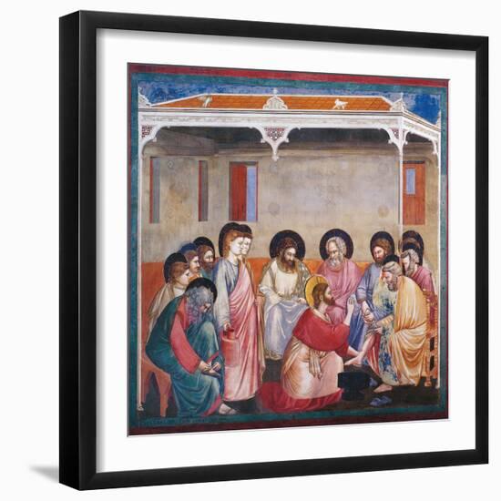 Stories of the Passion the Washing of the Feet-Giotto di Bondone-Framed Giclee Print