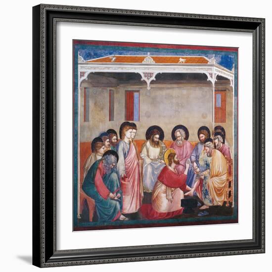 Stories of the Passion the Washing of the Feet-Giotto di Bondone-Framed Giclee Print