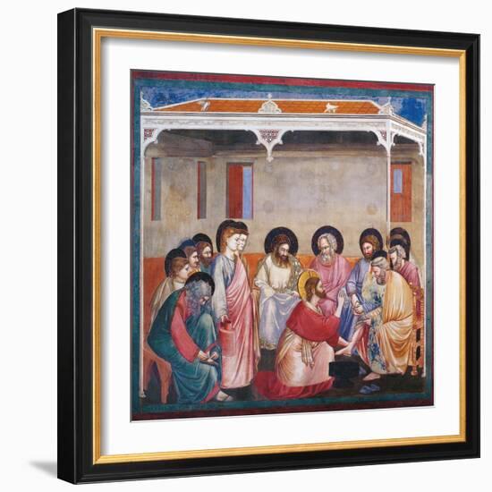 Stories of the Passion the Washing of the Feet-Giotto di Bondone-Framed Giclee Print