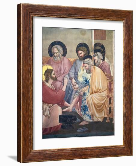 Stories of the Passion the Washing of the Feet-Giotto di Bondone-Framed Giclee Print